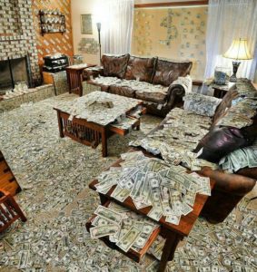 Lots of cash in the living room
