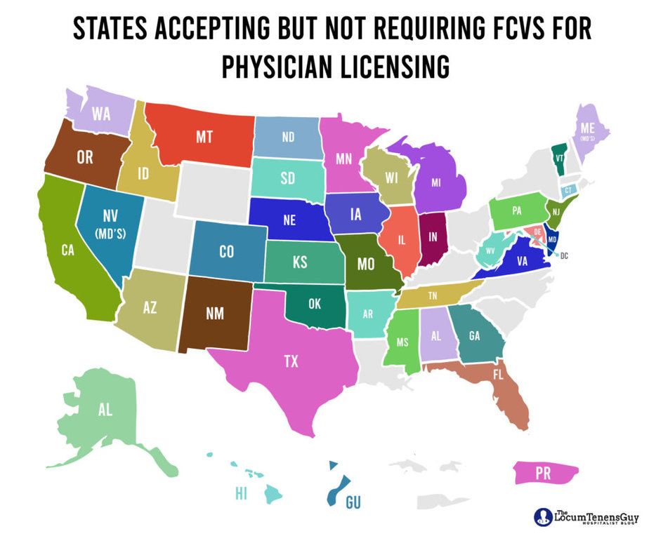 States accepting FCVS map